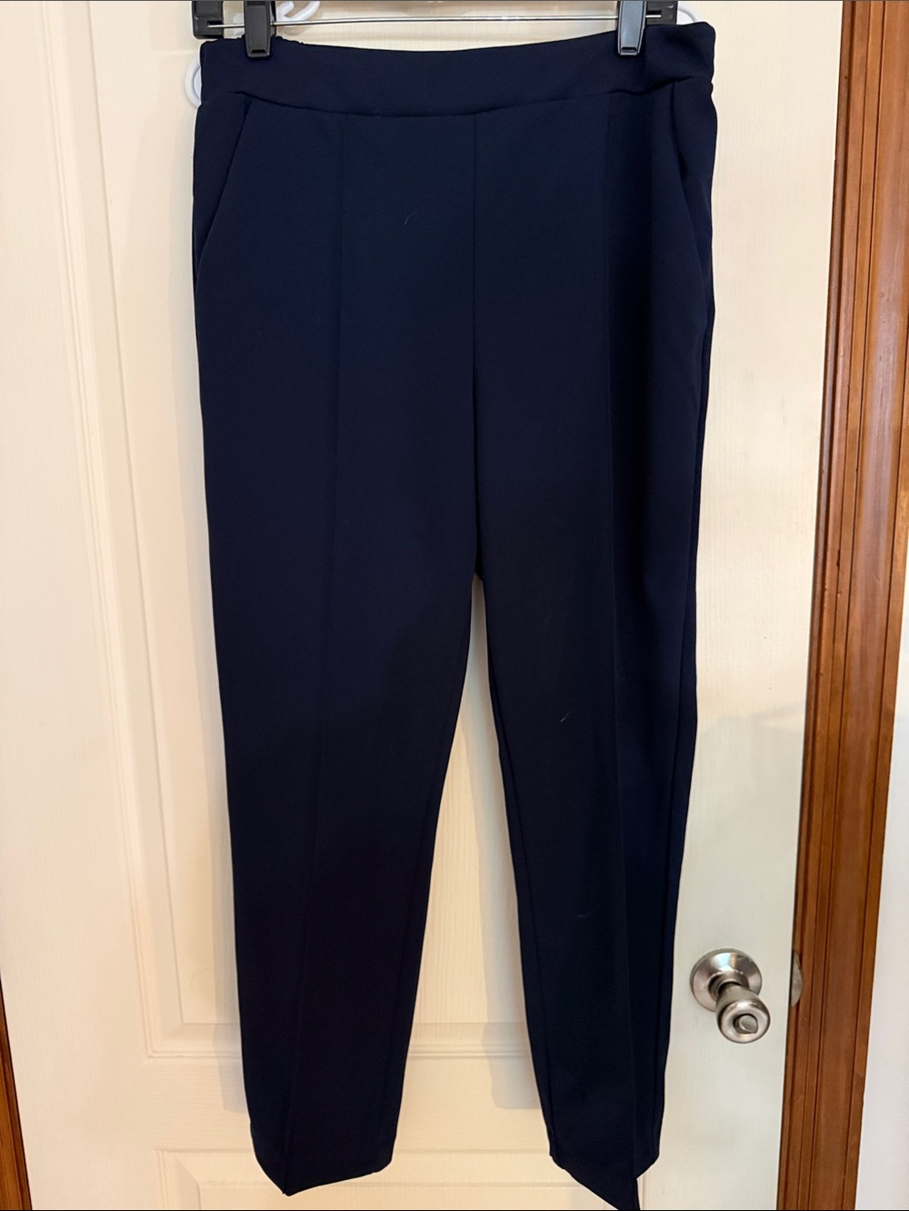 Classic Navy Tapered Dress Pants